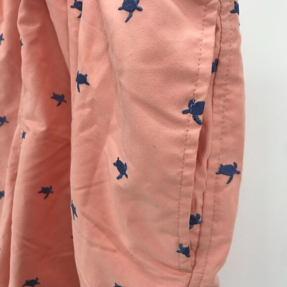 Charleston Threads Mens Swim Trunks XXL Orange Blue Turtles Short Elastic Waist - Picture 4 of 14